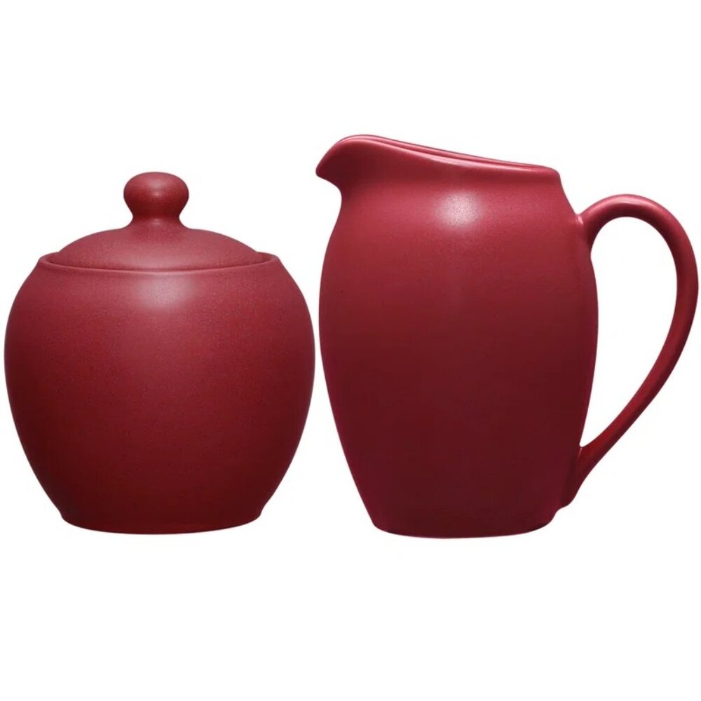 Noritake Colorwave Raspberry Sugar Bowl and Creamer Set - Picture 3 of 4